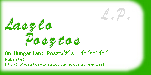 laszlo posztos business card